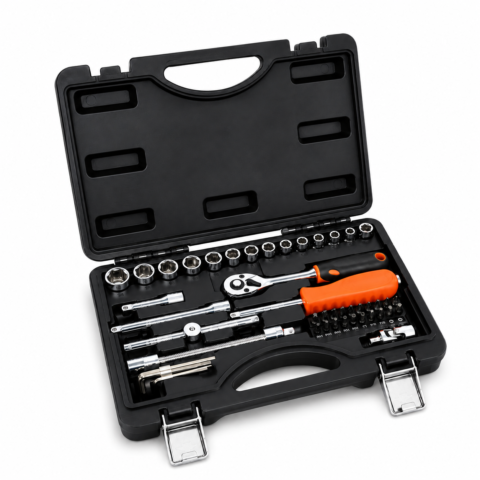 COFFRET CLE DOUIL & EMBOUT 1/4″ 45PCS 4-14MM ACEM