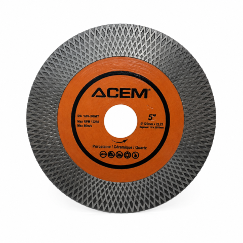 DISQUE DIAMANT D125MMX1.6X20MT ULTRA FIN P COUPE ET DEMOULAGE DE BORE ACEM