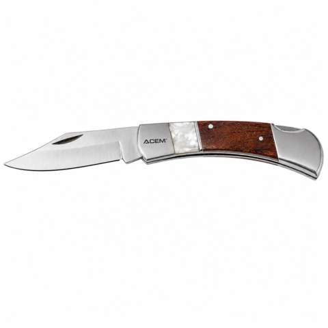 COUTEAU ÉLECtRICIEN 1 LAME MANCHE BOIS A CRAN D’ARRET AC-1129 ACEM