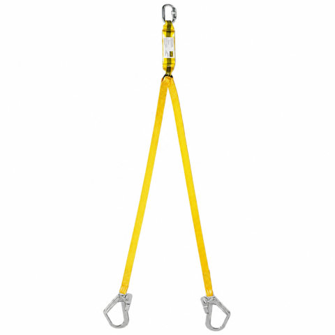 Longe double avec absorbeur ERGO SHOCK et mousquetons
