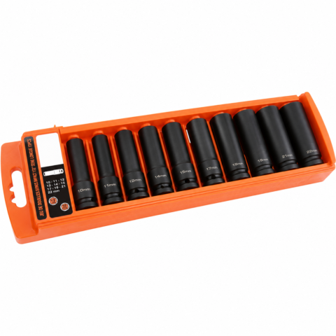 COFFRET CLE DOUIL IMPACT S.LONG 1/2″ 10PCS ACEM