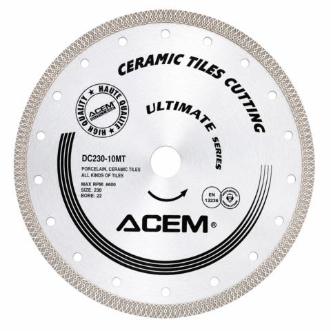 DISQUE DIAM ULTRA FIN POUR BRIQUE/PLATRE/CARREAUX D230MM-10MT ACEM