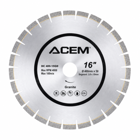 DISQUE DIAM POUR GRANITE DC400-15GD D400X15X3.8X50MM A