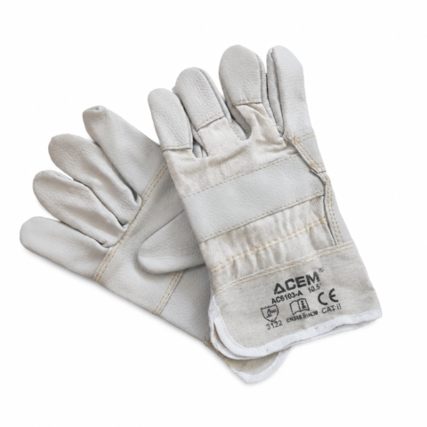 PAIRE DE GANT CUIRE SOUPLE+TOILE 10.5″ AC 5103 ACEM