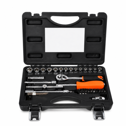 COFFRET CLE DOUILLE CR-V 1/4″ 4-14MM & 1/2″ 8-32MM 6 PANT 44PCS ACEM