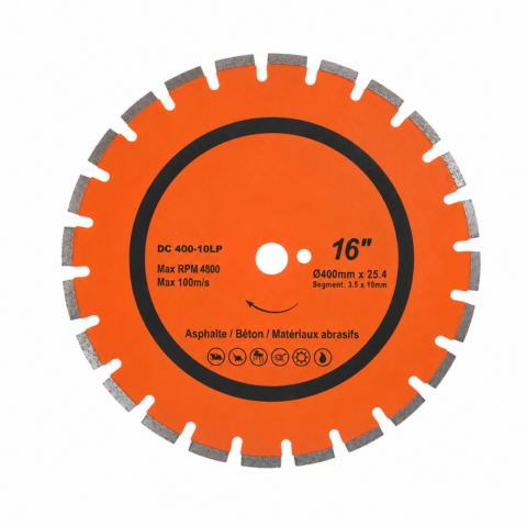 DISQUE DIAM ASPHALT/BETON/MATERIAUX 400X3.5X25.4/20 10LP ACE