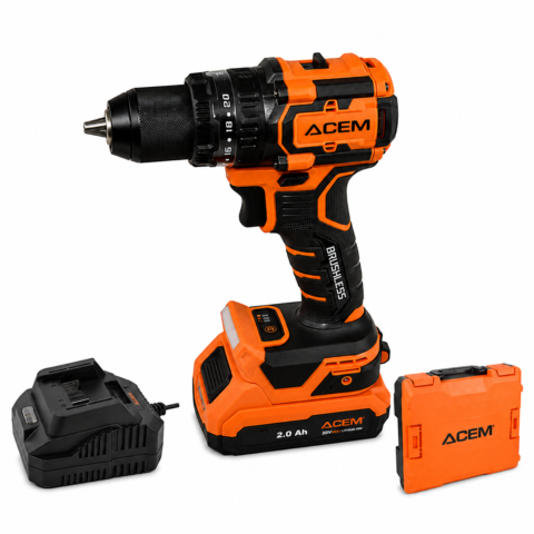 PERCEUSE VISSEUSE CHARG BRUSHLESS 20V 2.0Ah 70NM CD70 AVEC CHARGEUR & 1 BATTERIE ACEM