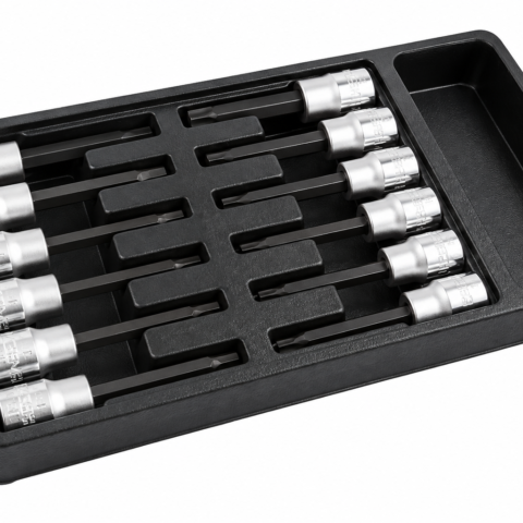 COFFRET CLE DOUIL MALE LONG 1/2″ HEX TORX RUBE 12 PCS ACEM EXTRA