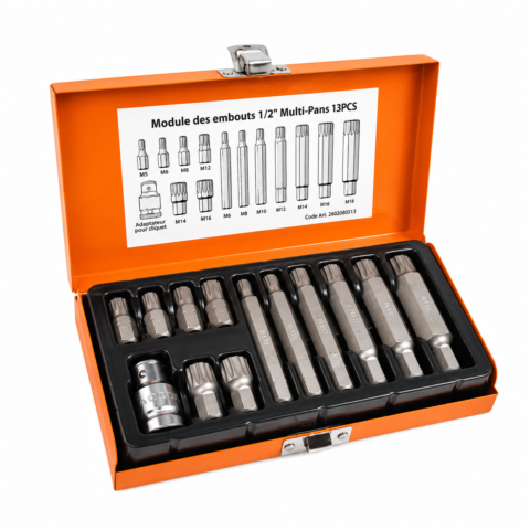 COFFRET EMBOUT MALE TUBE 1/2″ 13PCS 6-16MM TT5313A ACEM EXTRA