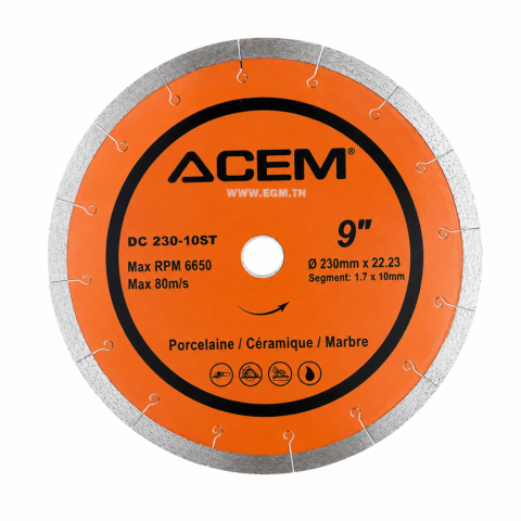 DISQUE DIAMANT ULTRA FIN SILENCIEUX D230MMX1.7 10ST ACEM