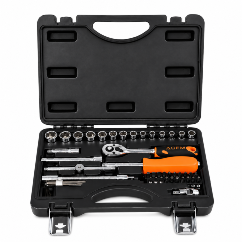 COFFRET CLE DOUILLE CR-V 1/4″ 4-14MM & 1/2″ 8-32MM