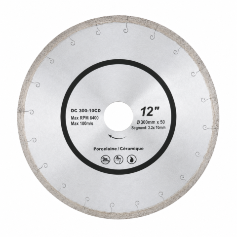 DISQUE DIAM POUR PORCELAINE/CERAMI DC300-10CD D300X10X2.2X50MM ACEM